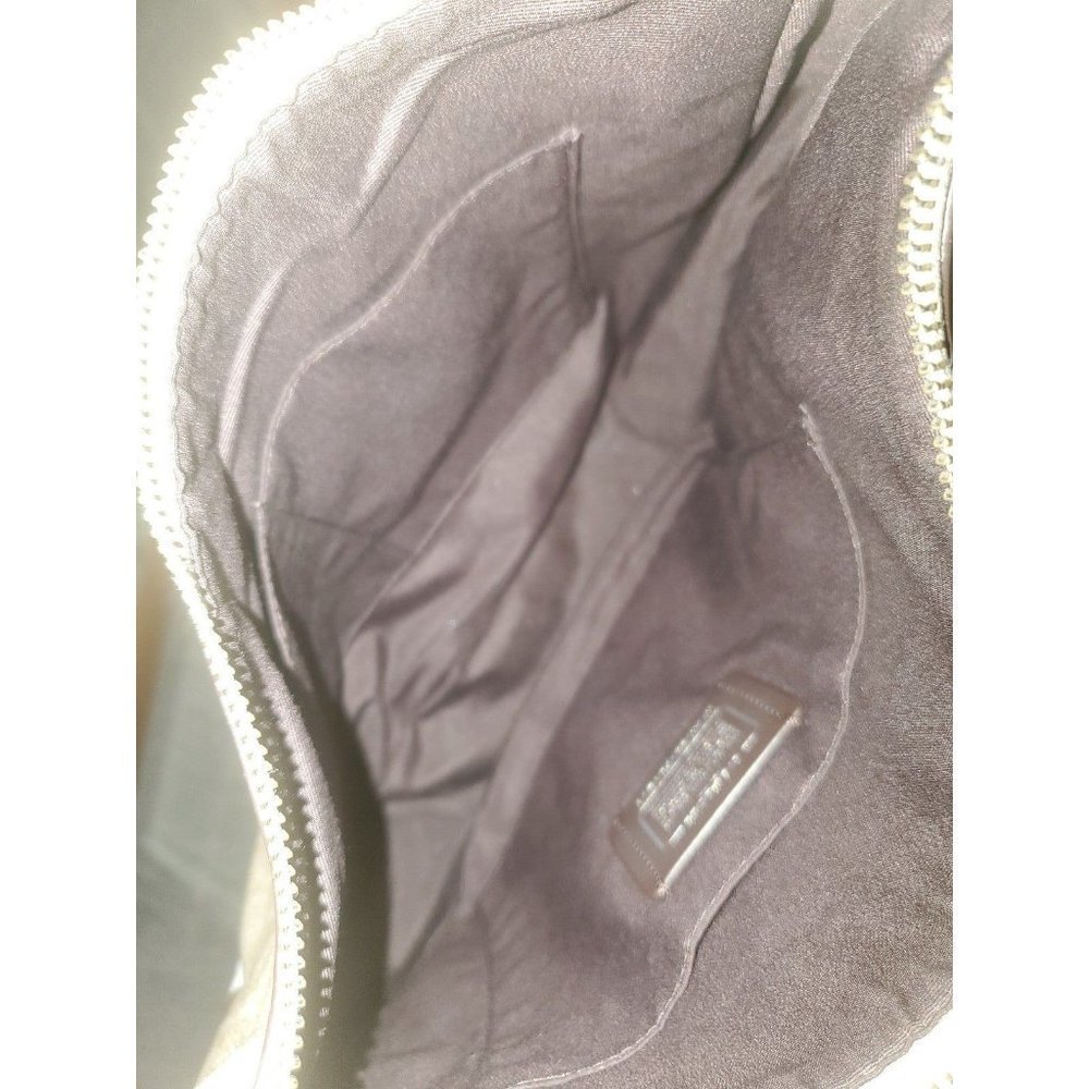 Coach Khaki Handbag with White Trim - Picture 4 of 4